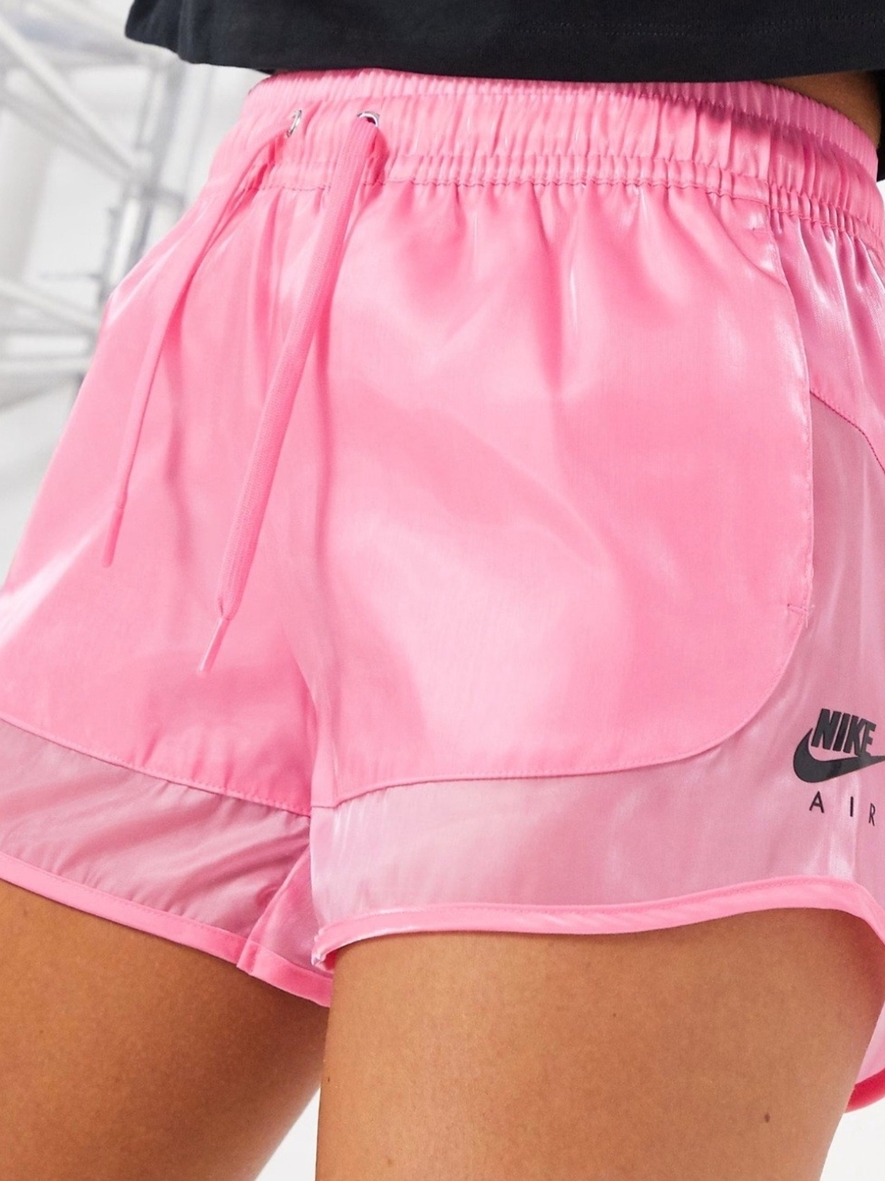 Nike Air translucent shorts in pink Plus Size